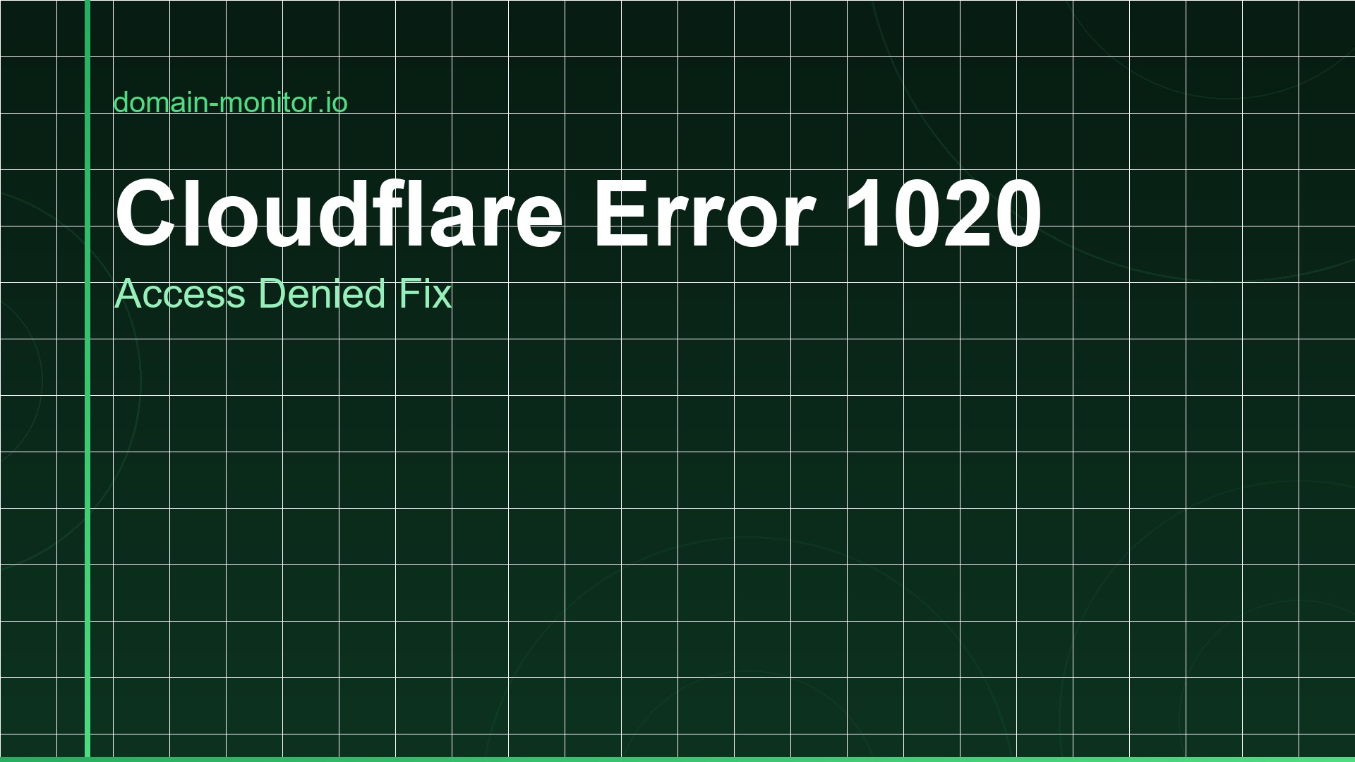 Browser showing Cloudflare Error 1020 Access Denied
