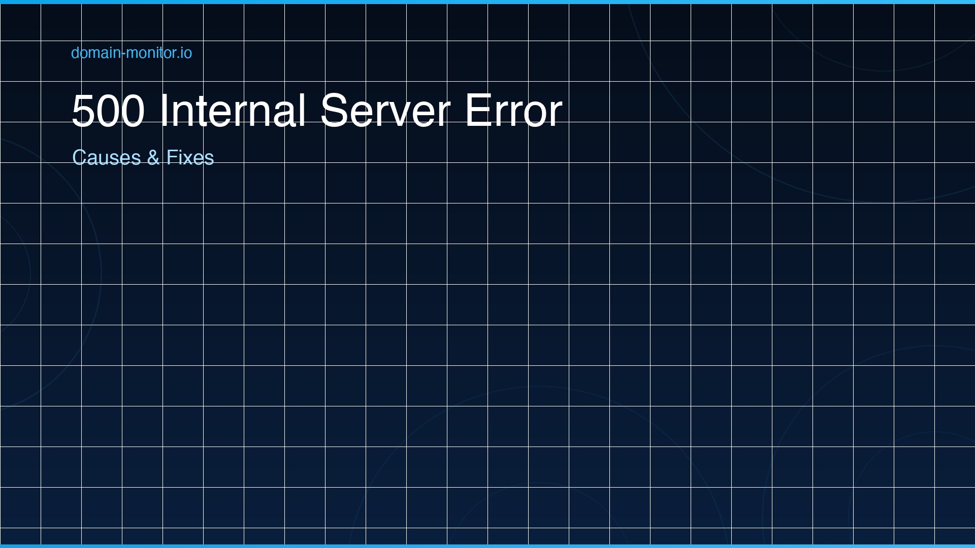 Web browser displaying a 500 Internal Server Error message