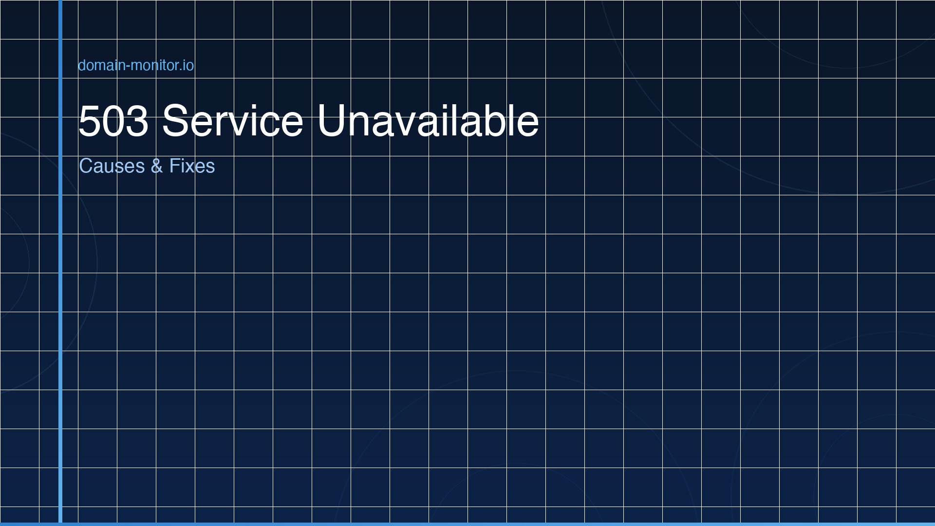 Browser showing a 503 Service Unavailable error message
