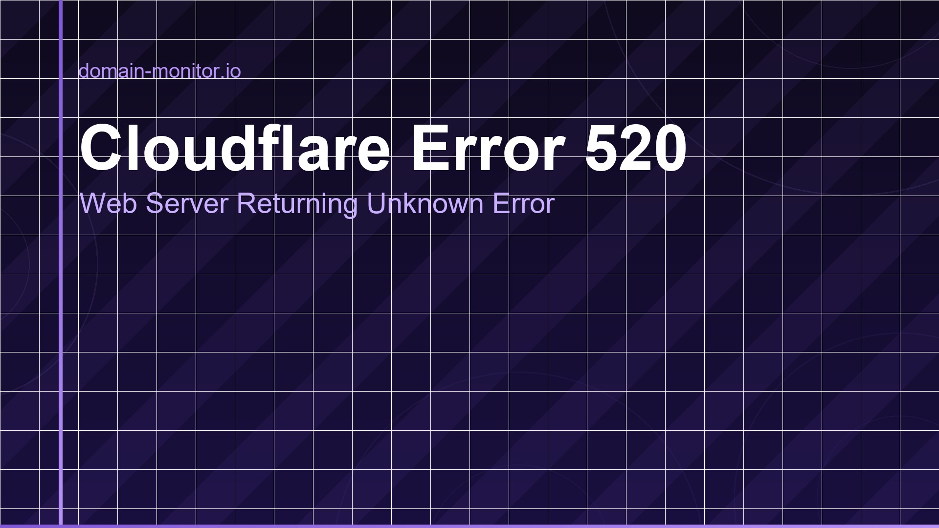 Browser showing a Cloudflare Error 520 Web Server Returns Unknown Error