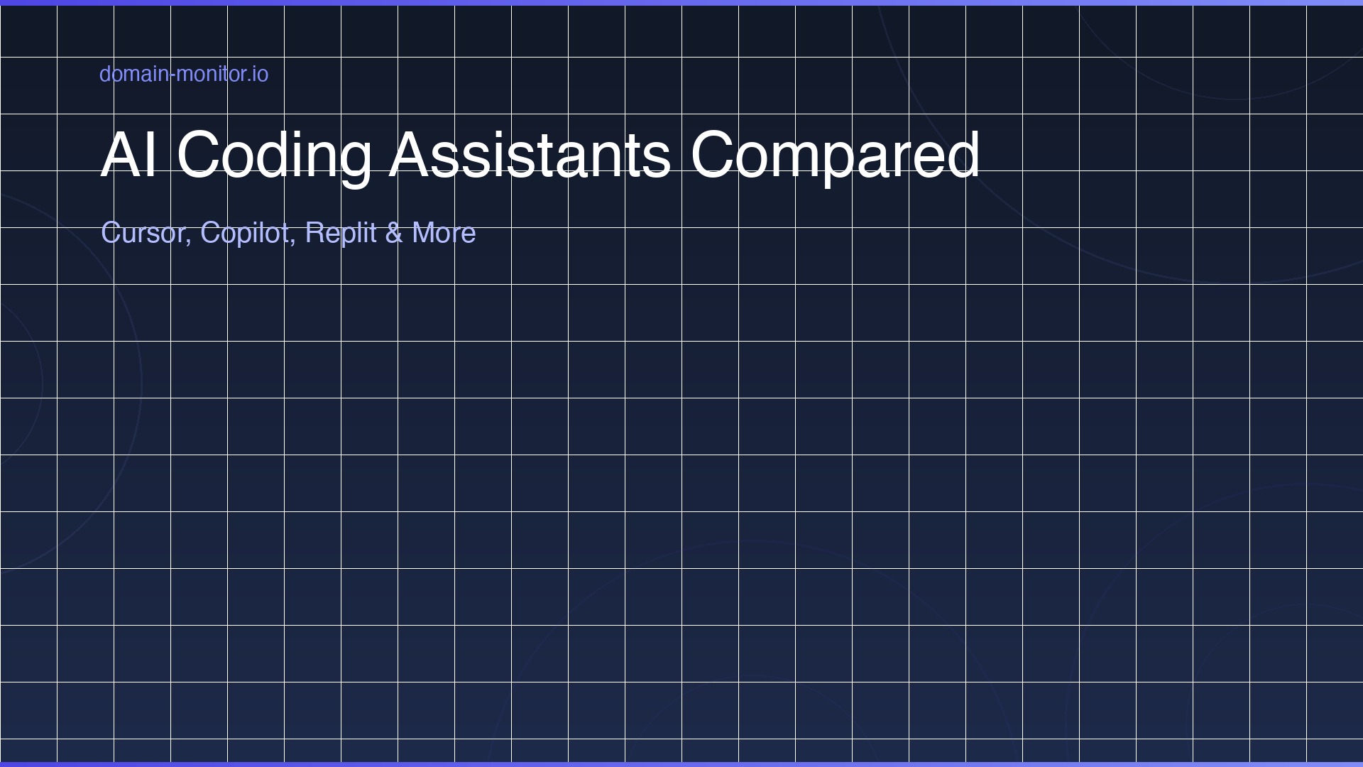 Comparison table of AI coding assistants showing feature columns for Cursor Copilot and Replit