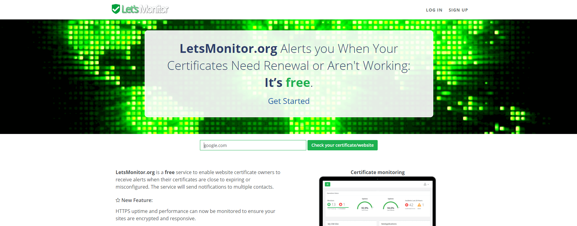 ssl monitoring tool - let's monitor