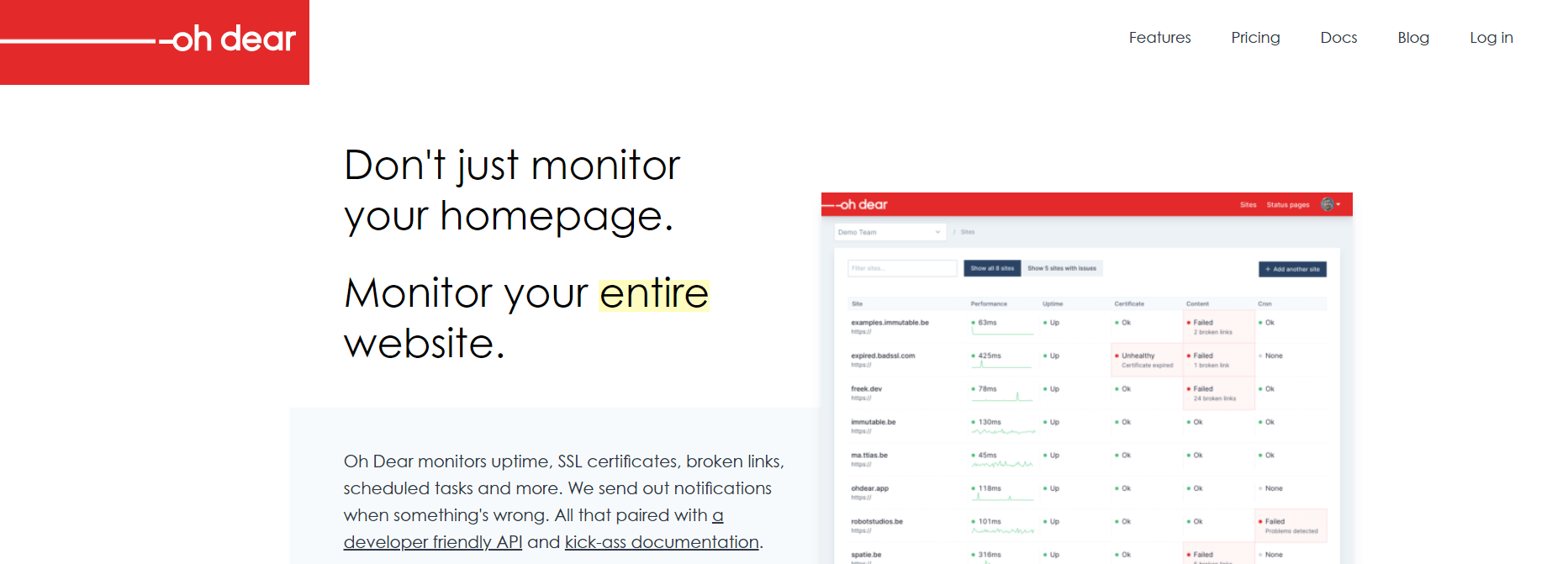 ssl monitoring tool - oh dear