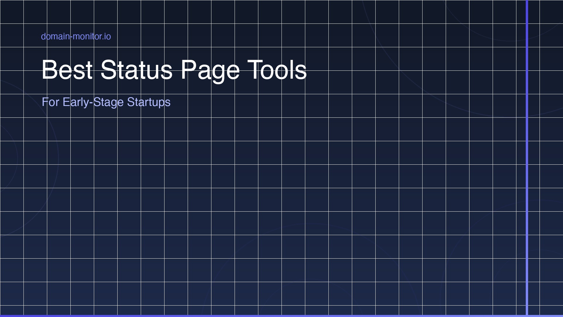 Status page tool comparison for startups showing free tier features custom domains incident management and monitoring integration options