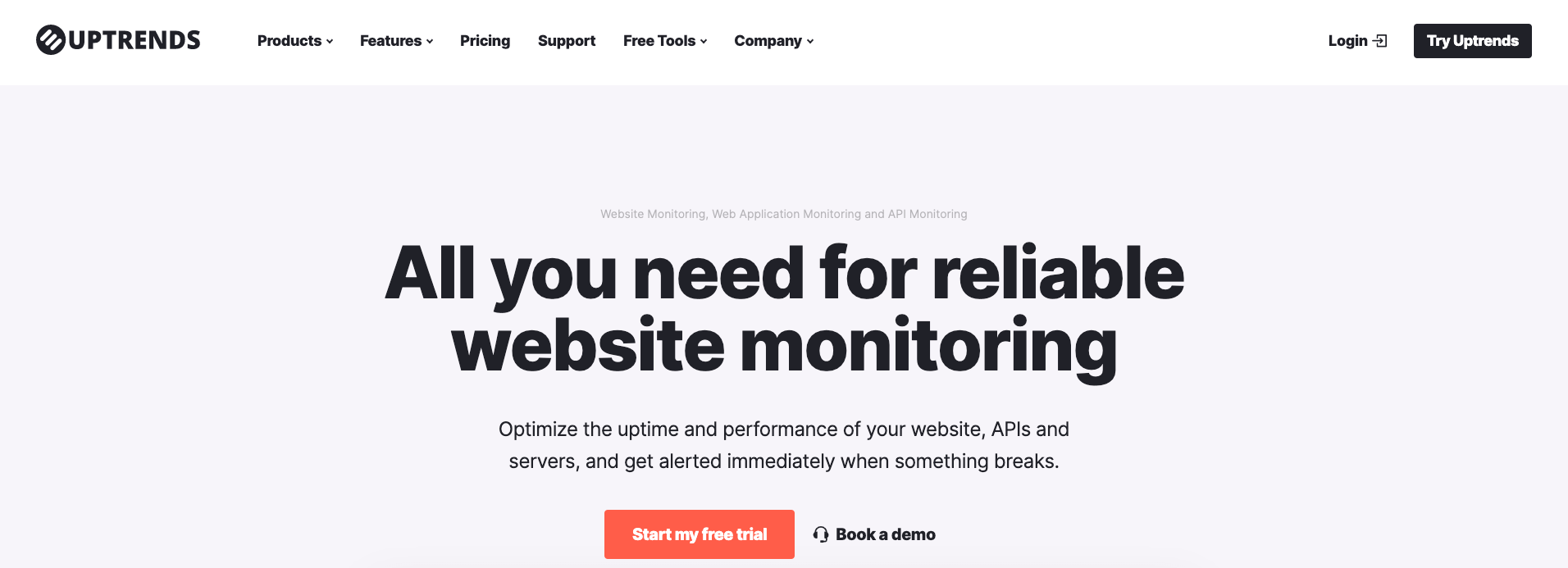 domain monitoring tool - uptrends