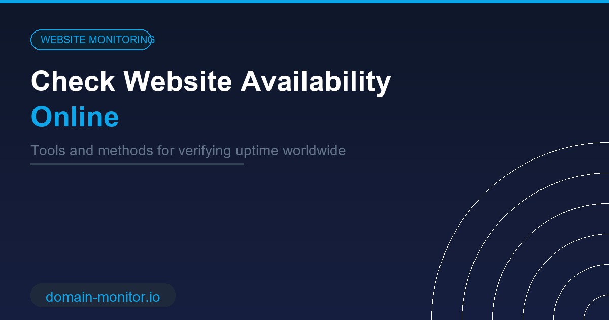 Online website availability checker showing uptime status from multiple global locations