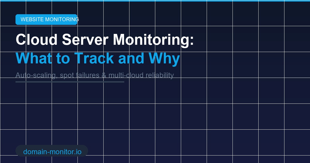 Cloud server monitoring dashboard showing multi-region uptime, CPU usage and availability metrics