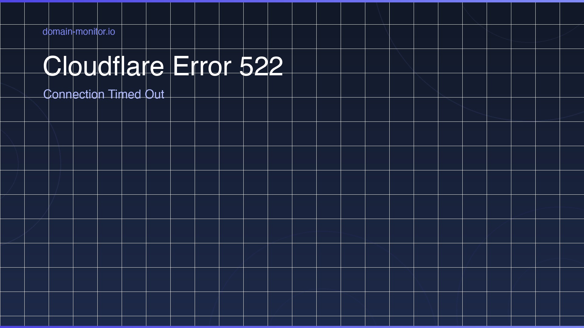 Cloudflare error 522 connection timed out displayed in a browser