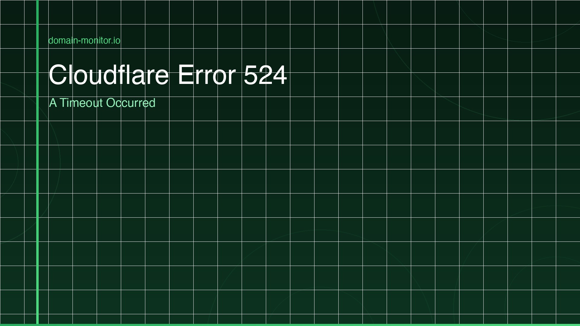 Cloudflare 524 timeout error displayed on a browser screen