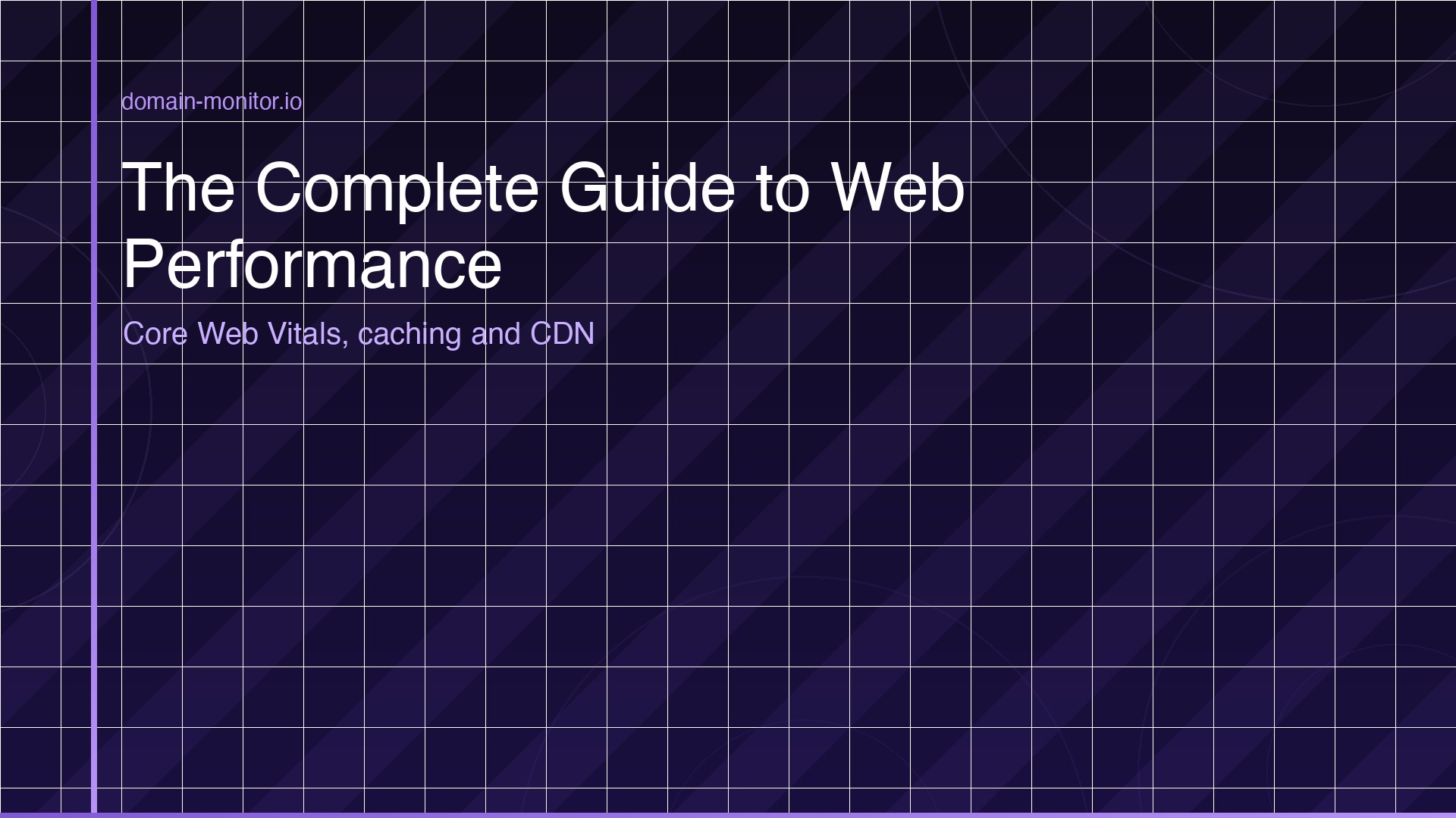 Web performance dashboard showing Core Web Vitals scores, waterfall chart and response time graphs