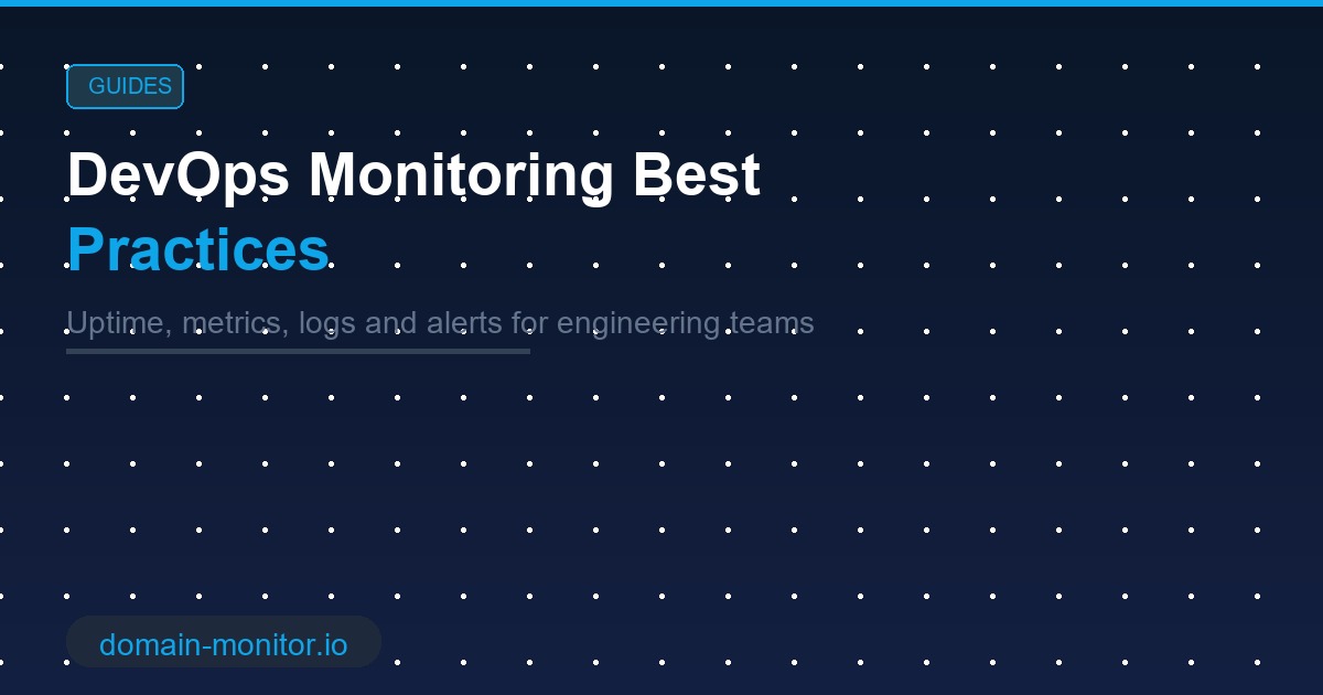 DevOps monitoring dashboard showing metrics, logs, uptime checks and deployment pipeline health