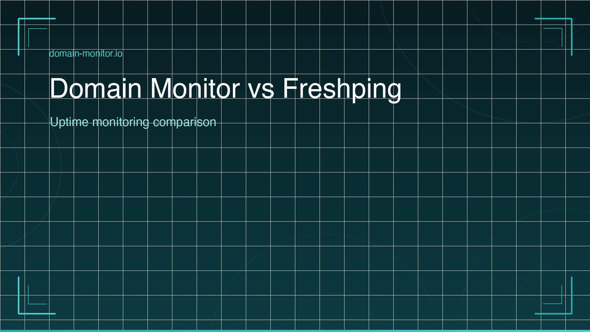 Comparison of Domain Monitor vs Freshping showing unlimited uptime monitoring versus domain health monitoring features including SSL and DNS alerts