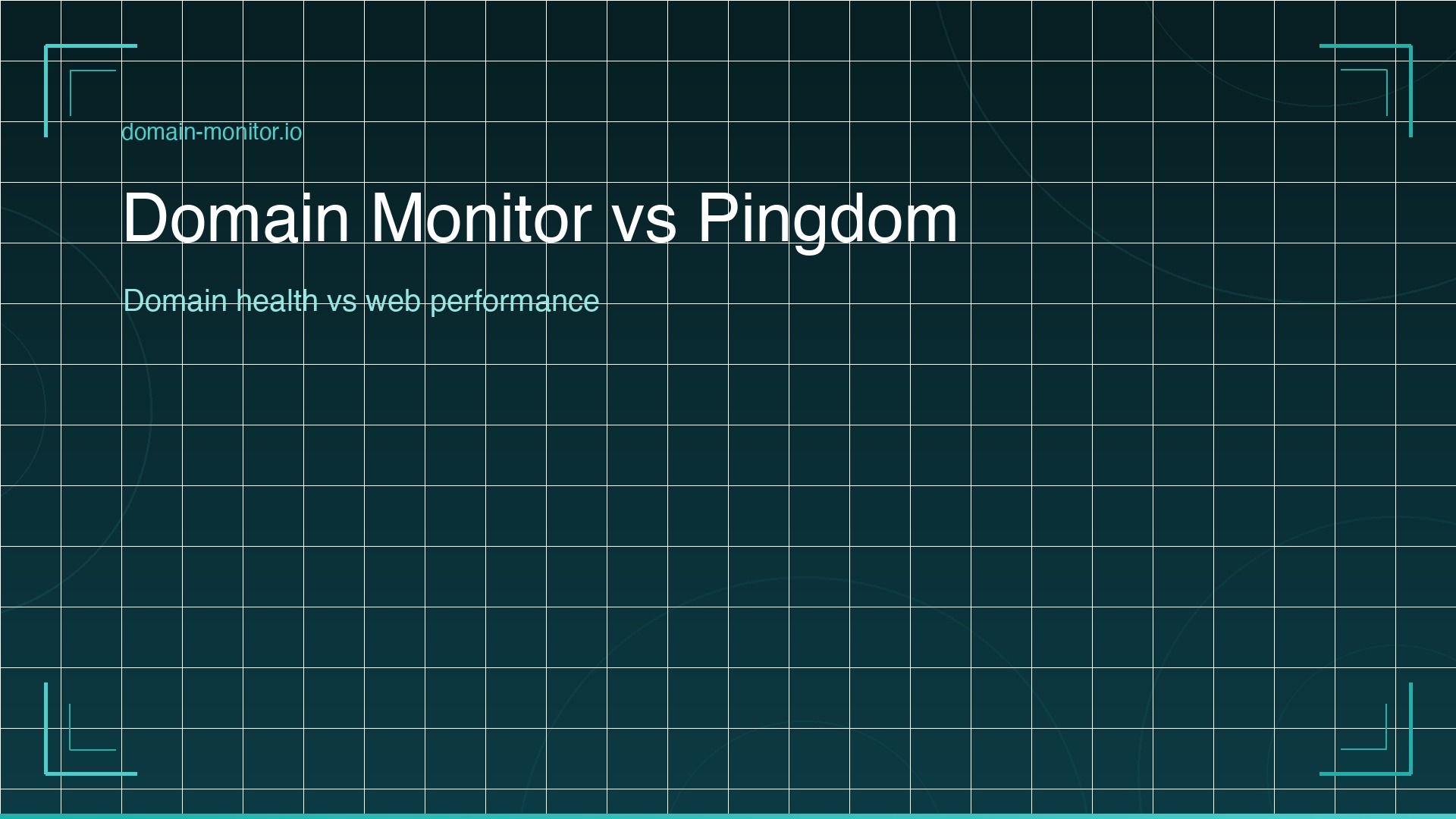 Comparison of Domain Monitor vs Pingdom showing domain health monitoring versus web performance monitoring features and use cases