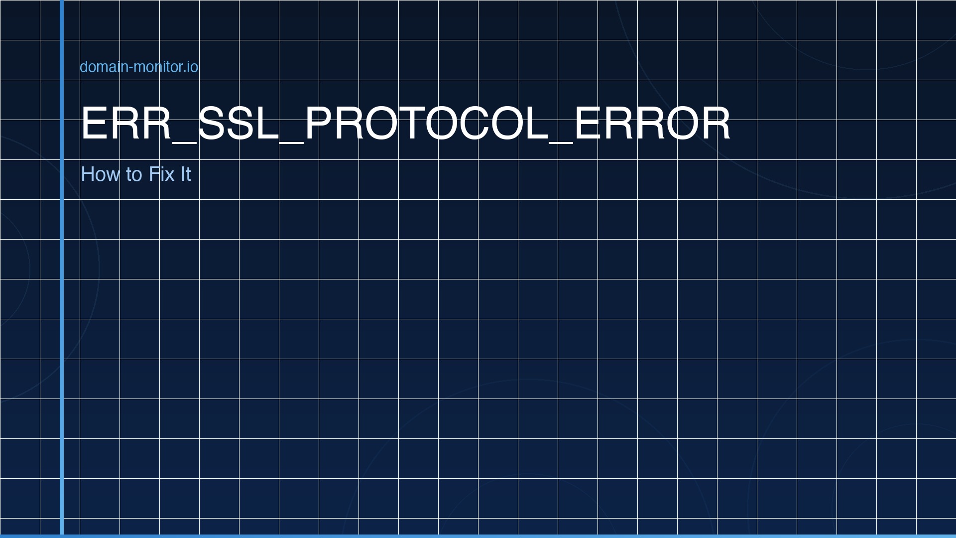 Chrome browser tab showing ERR_SSL_PROTOCOL_ERROR with a red warning icon