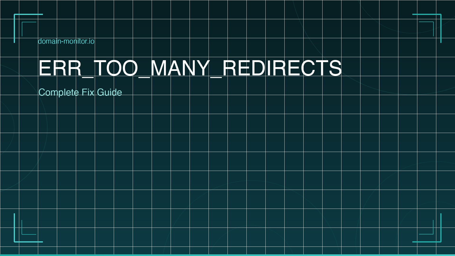 Browser showing ERR_TOO_MANY_REDIRECTS error with redirect chain diagram showing circular loop between HTTP and HTTPS URLs