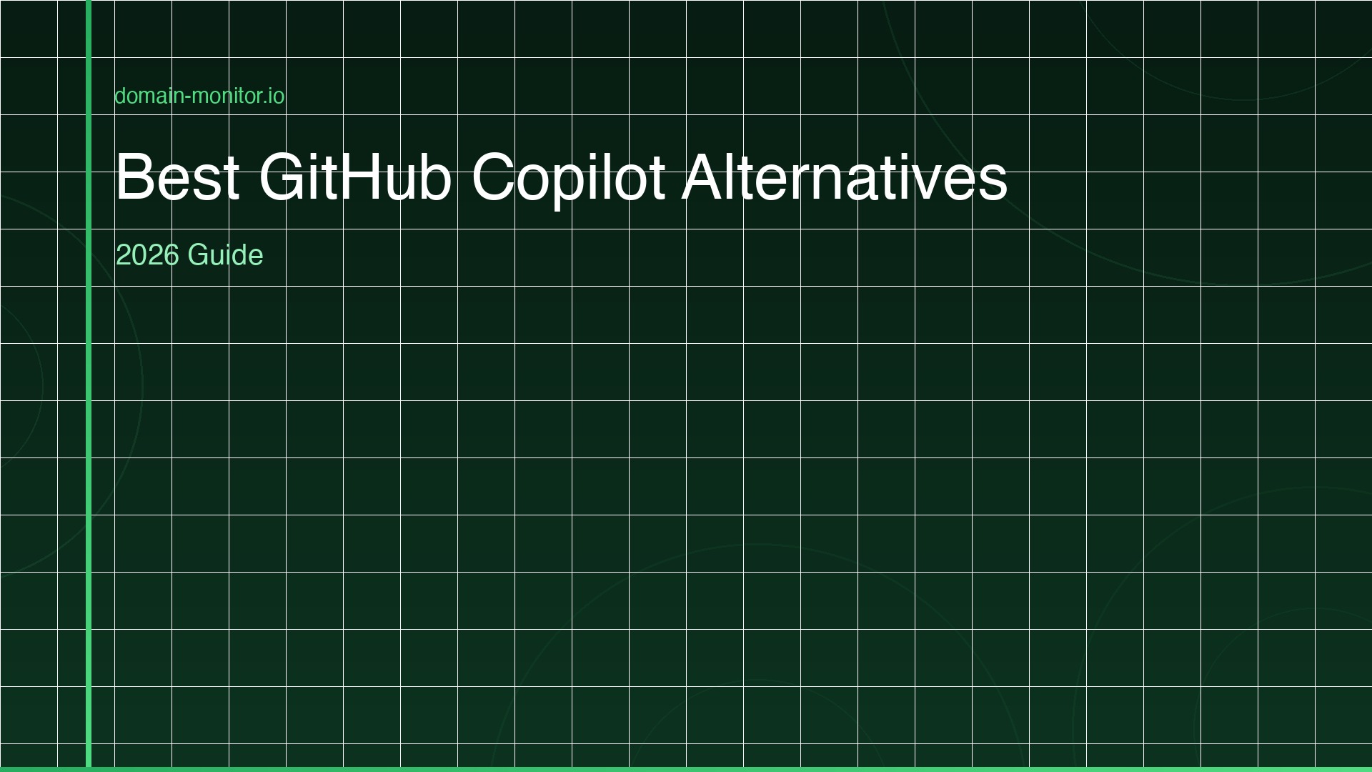 GitHub Copilot logo crossed out with alternative AI coding tools listed beside it