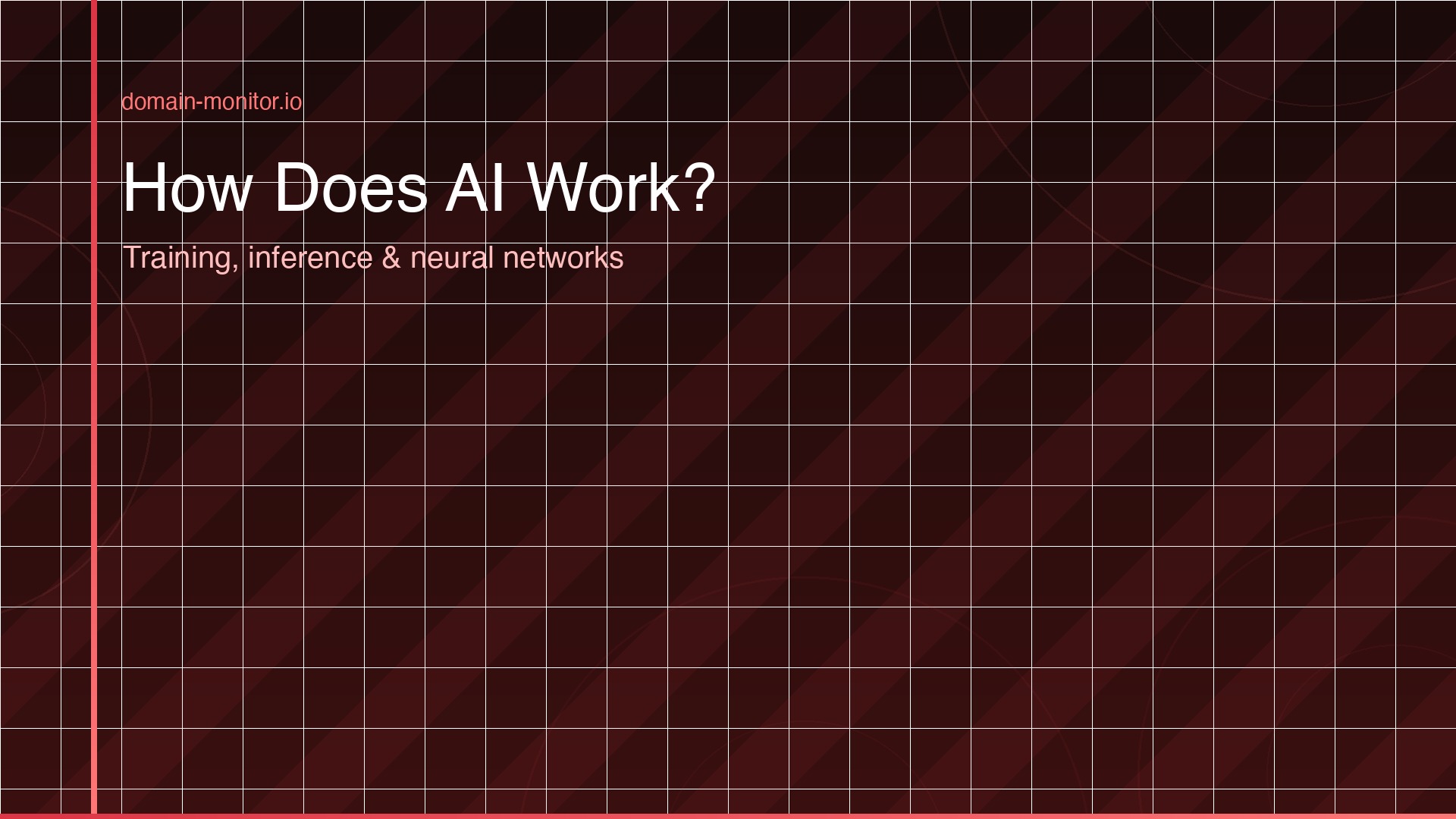 Animated neural network diagram showing data flowing through connected nodes with glowing blue connections