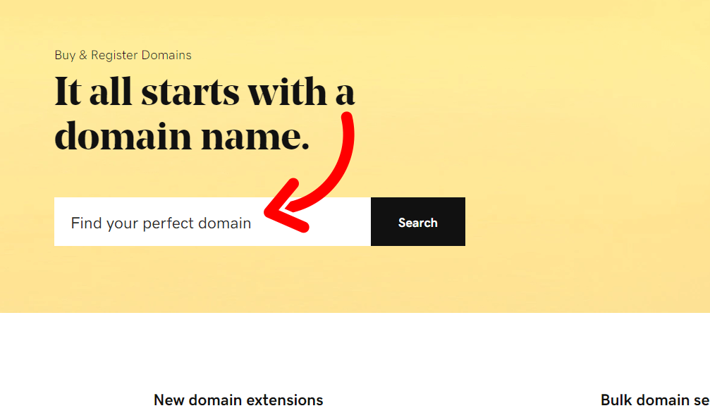 step two on buying a domain