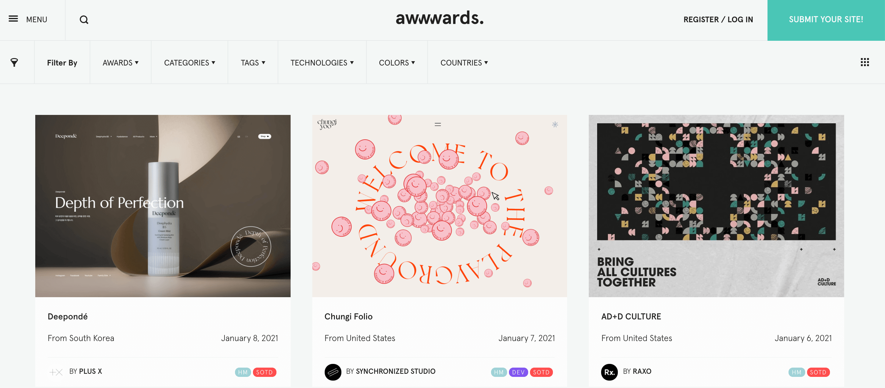 submit your website to a css gallery