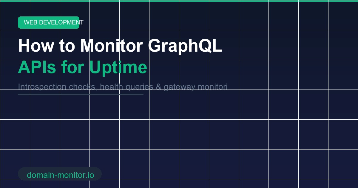 GraphQL API monitoring dashboard showing query endpoint uptime and introspection health checks