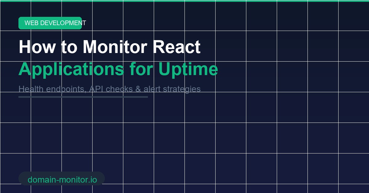 React application monitoring dashboard showing uptime status and API response times