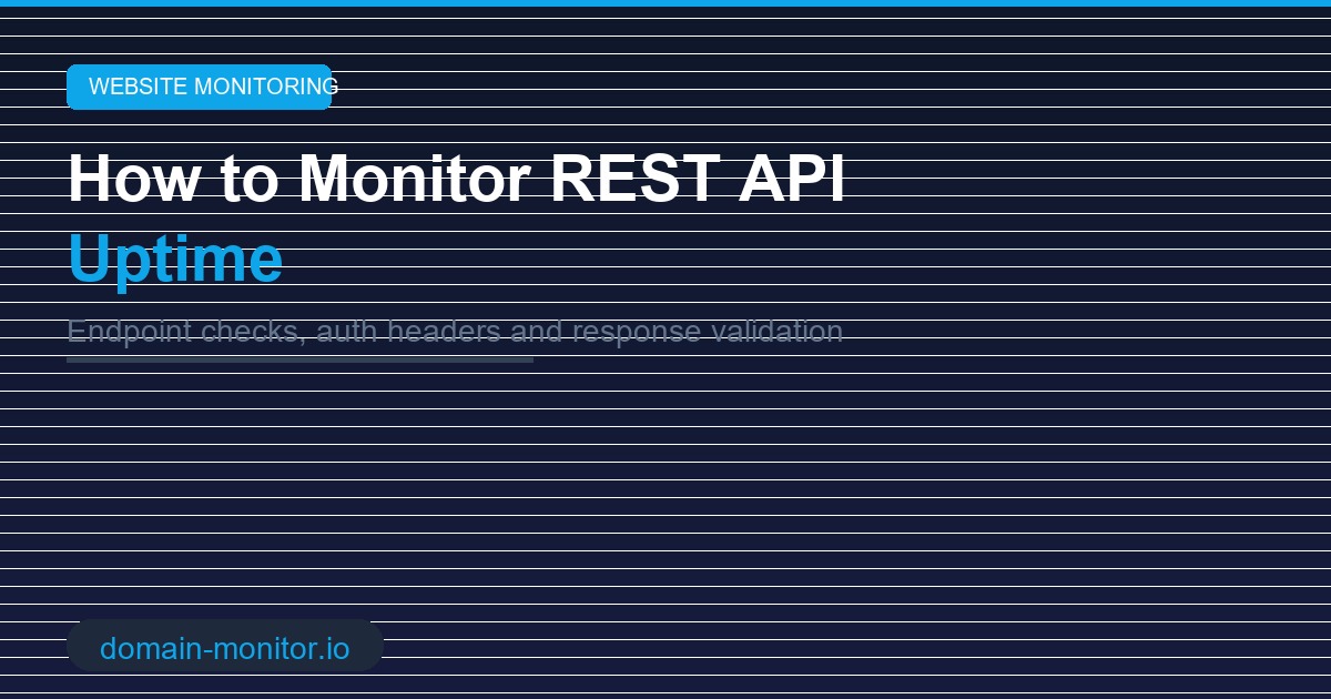 REST API monitoring dashboard showing endpoint health status and response time metrics