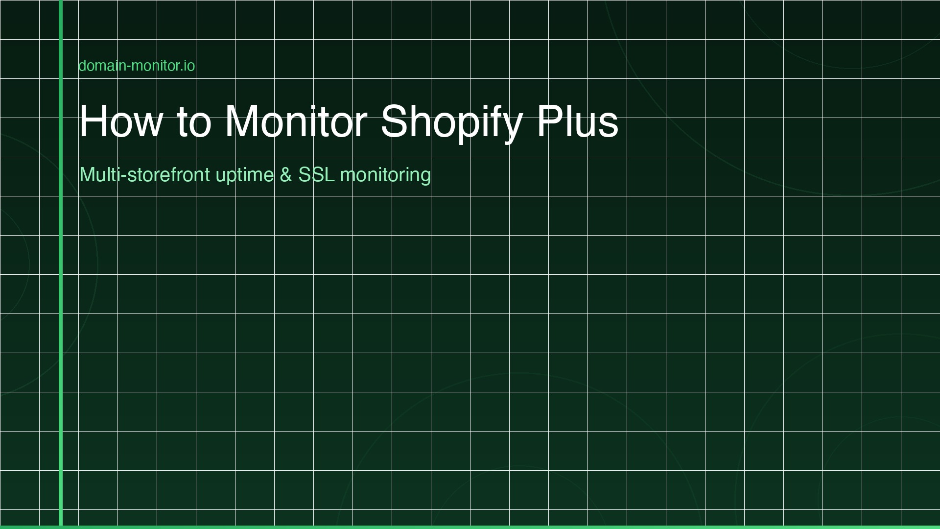 Shopify Plus monitoring dashboard showing storefront uptime B2B portal status and checkout flow availability