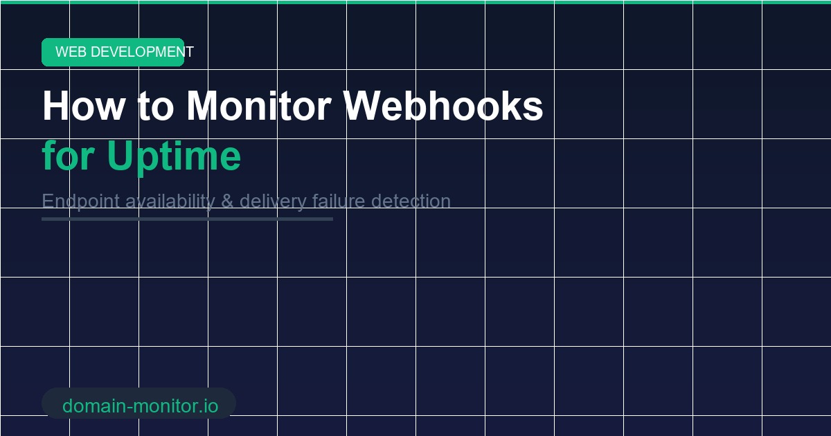 Webhook monitoring dashboard showing endpoint availability and incoming event delivery status