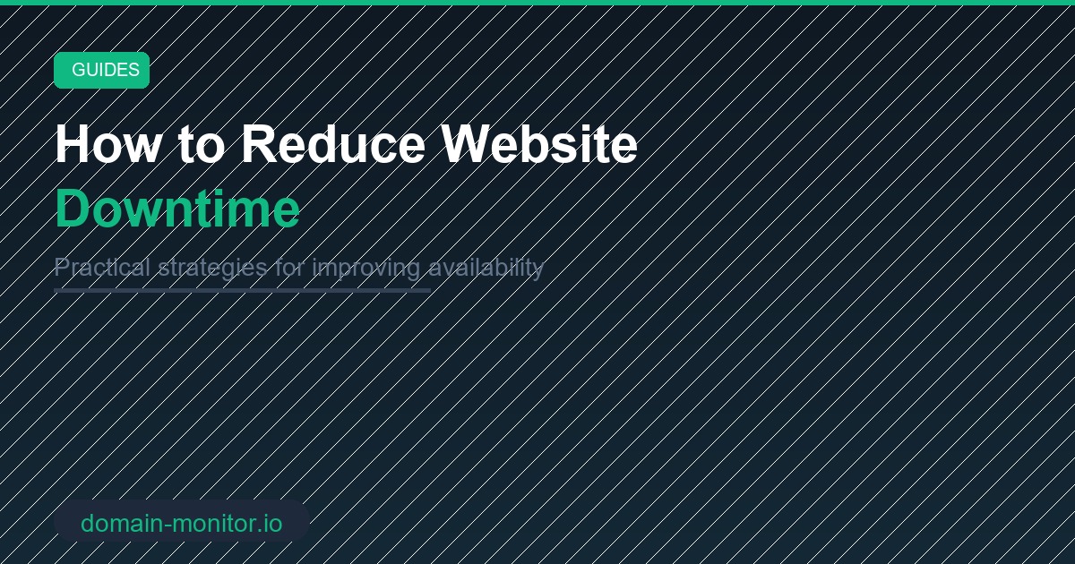 Website uptime improvement diagram showing strategies for reducing downtime and improving availability