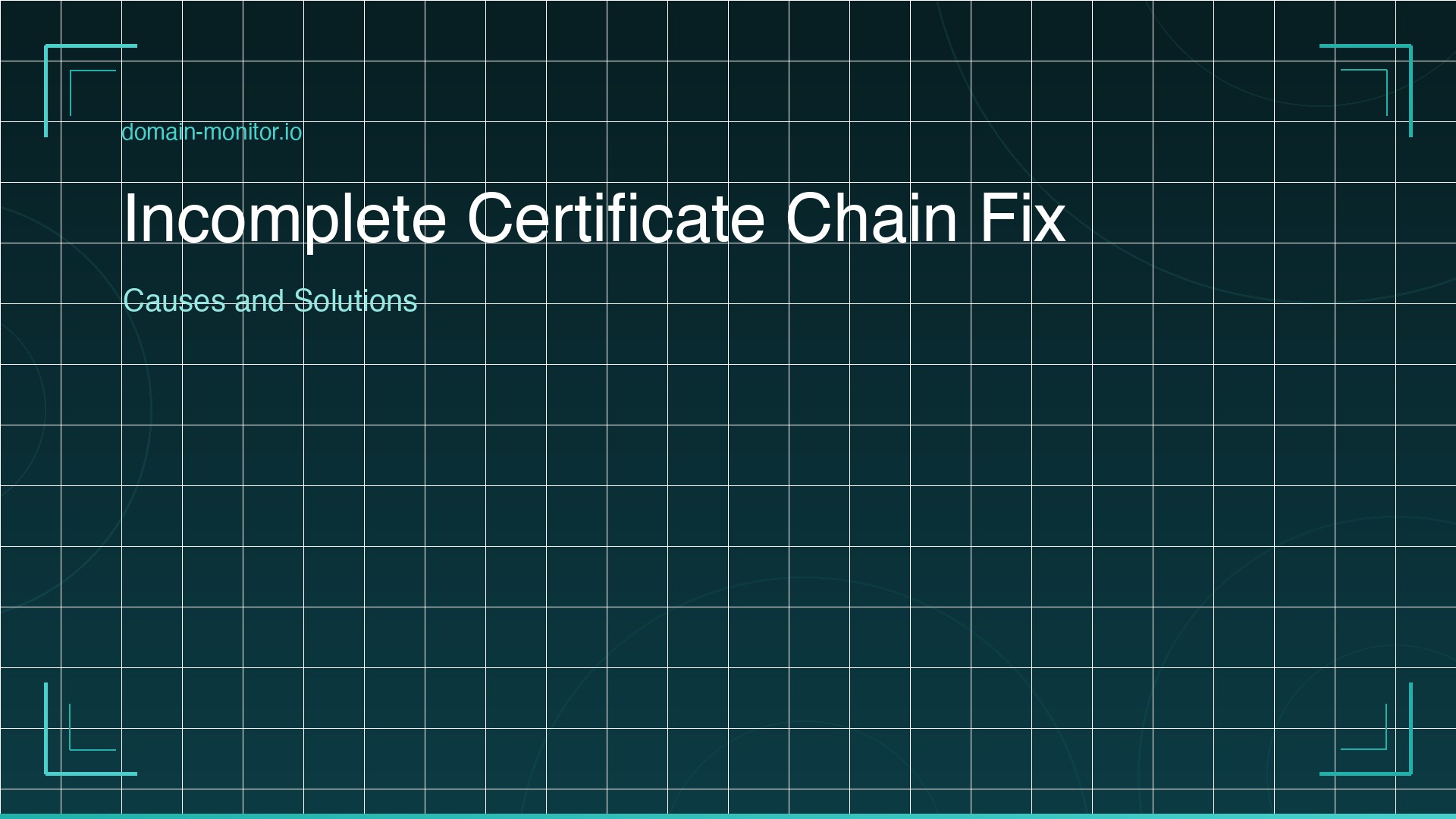 SSL diagnostic output showing certificate chain verification error with missing intermediate certificate and correct chain structure diagram