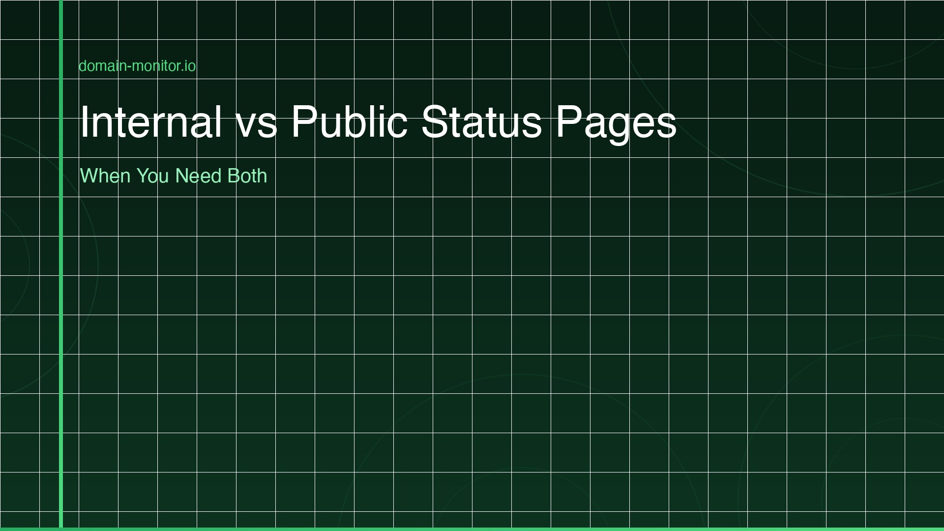 Side by side view of an internal engineering status dashboard and a public customer-facing status page showing different levels of incident detail
