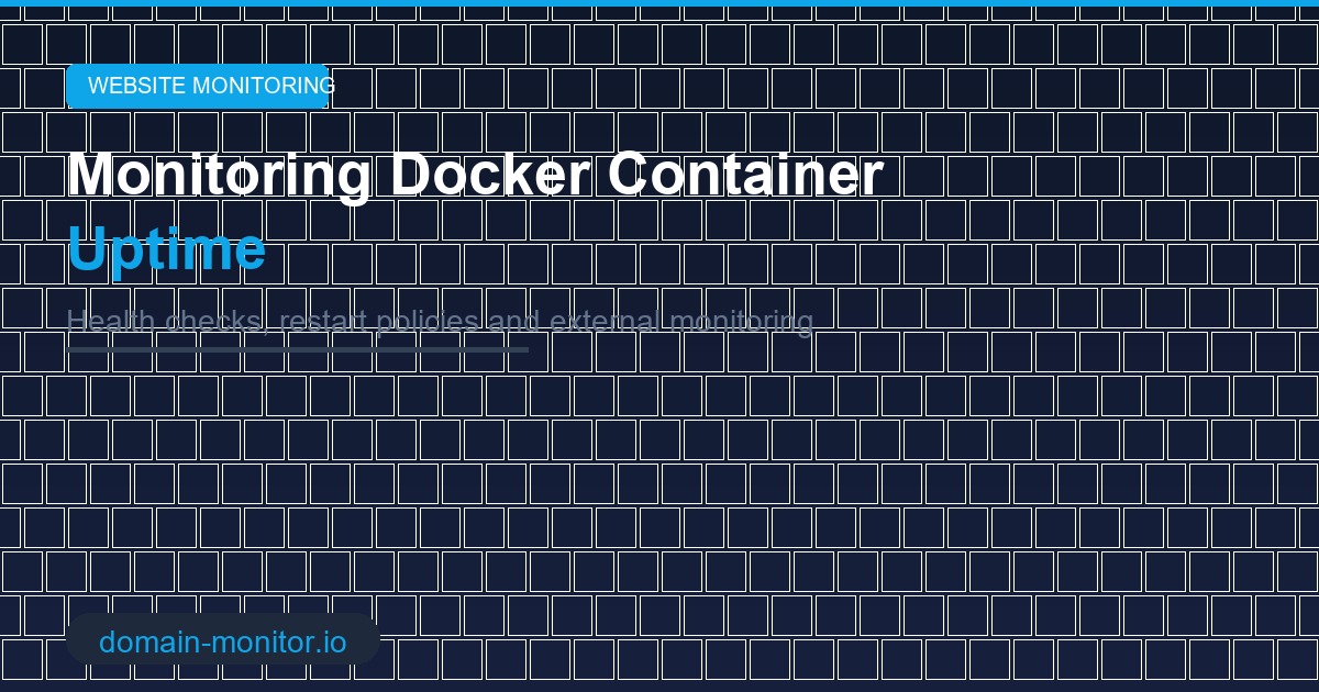 Docker container monitoring dashboard showing container health status and uptime checks