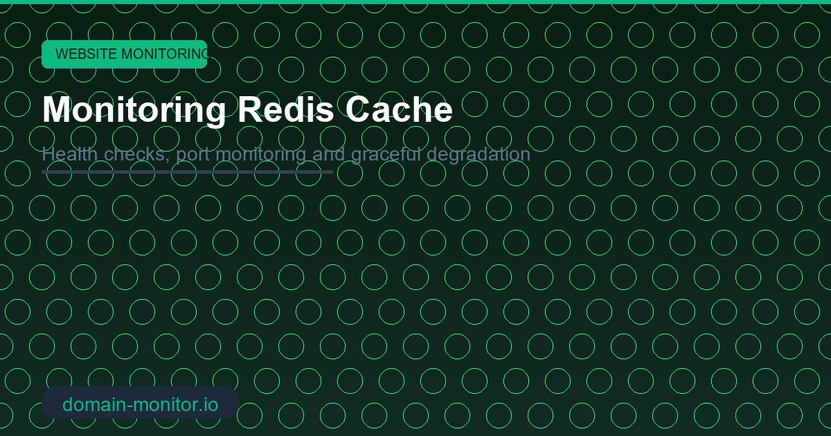Redis cache monitoring setup showing application health endpoint checking cache connectivity