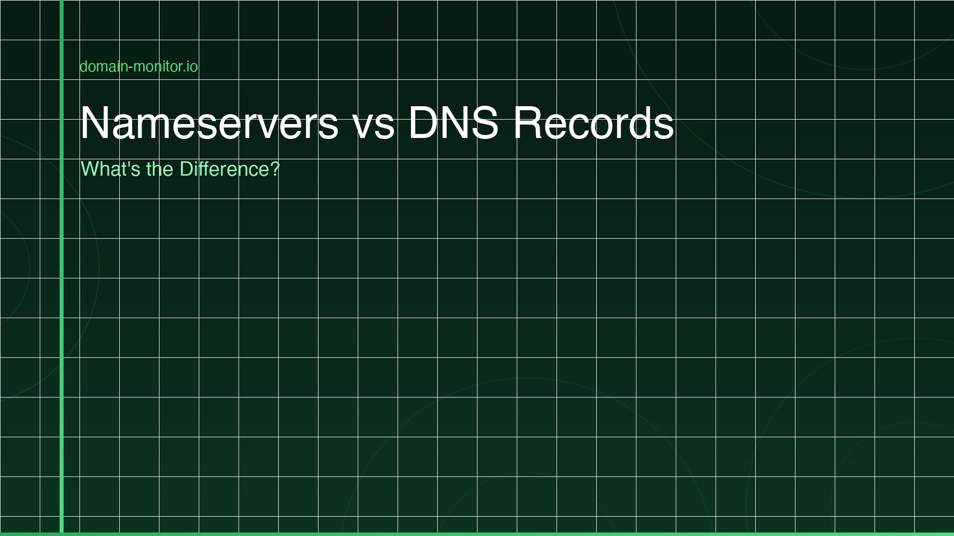 Diagram showing the difference between nameserver configuration and DNS zone records with arrows showing how domain resolution flows through each layer