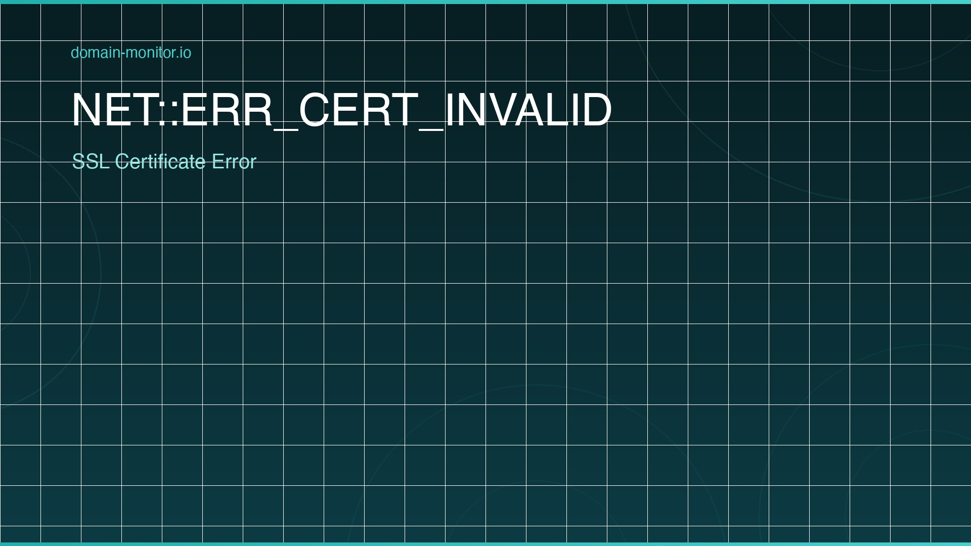 Browser security warning showing NET ERR CERT INVALID with a red padlock icon