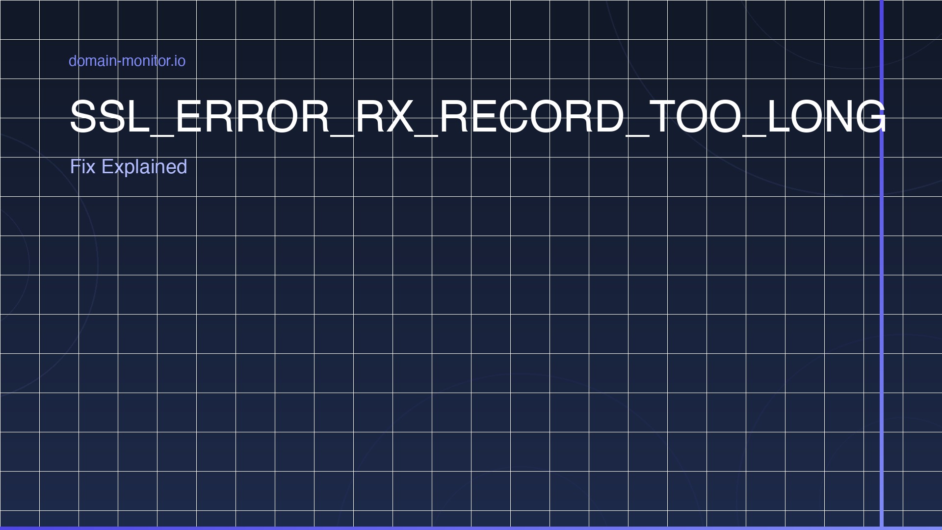 Firefox browser showing SSL_ERROR_RX_RECORD_TOO_LONG error with server SSL configuration showing HTTP on port 443