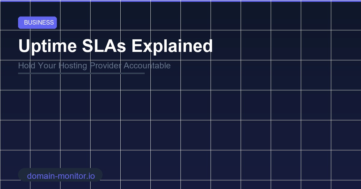 Contract document with uptime percentage charts and hosting provider accountability checklist