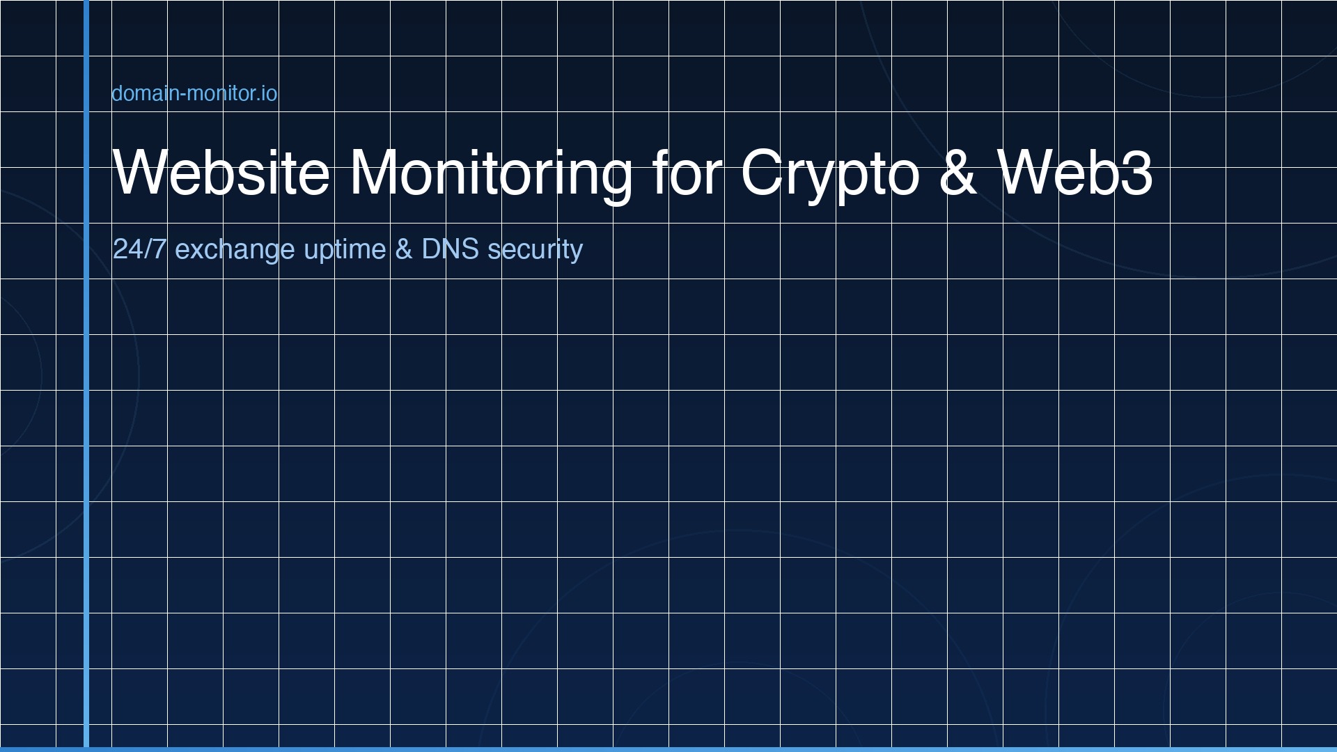 Crypto web3 application monitoring showing exchange interface uptime wallet connection endpoint status and API availability