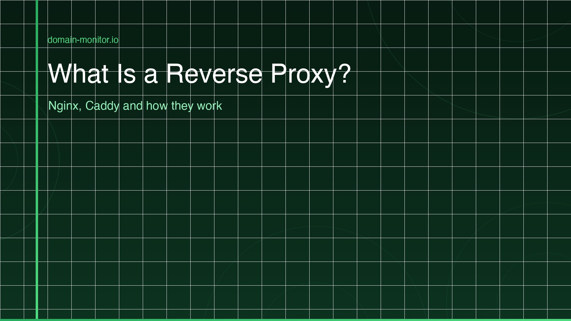 Network diagram showing a reverse proxy server routing requests from multiple users to backend application servers