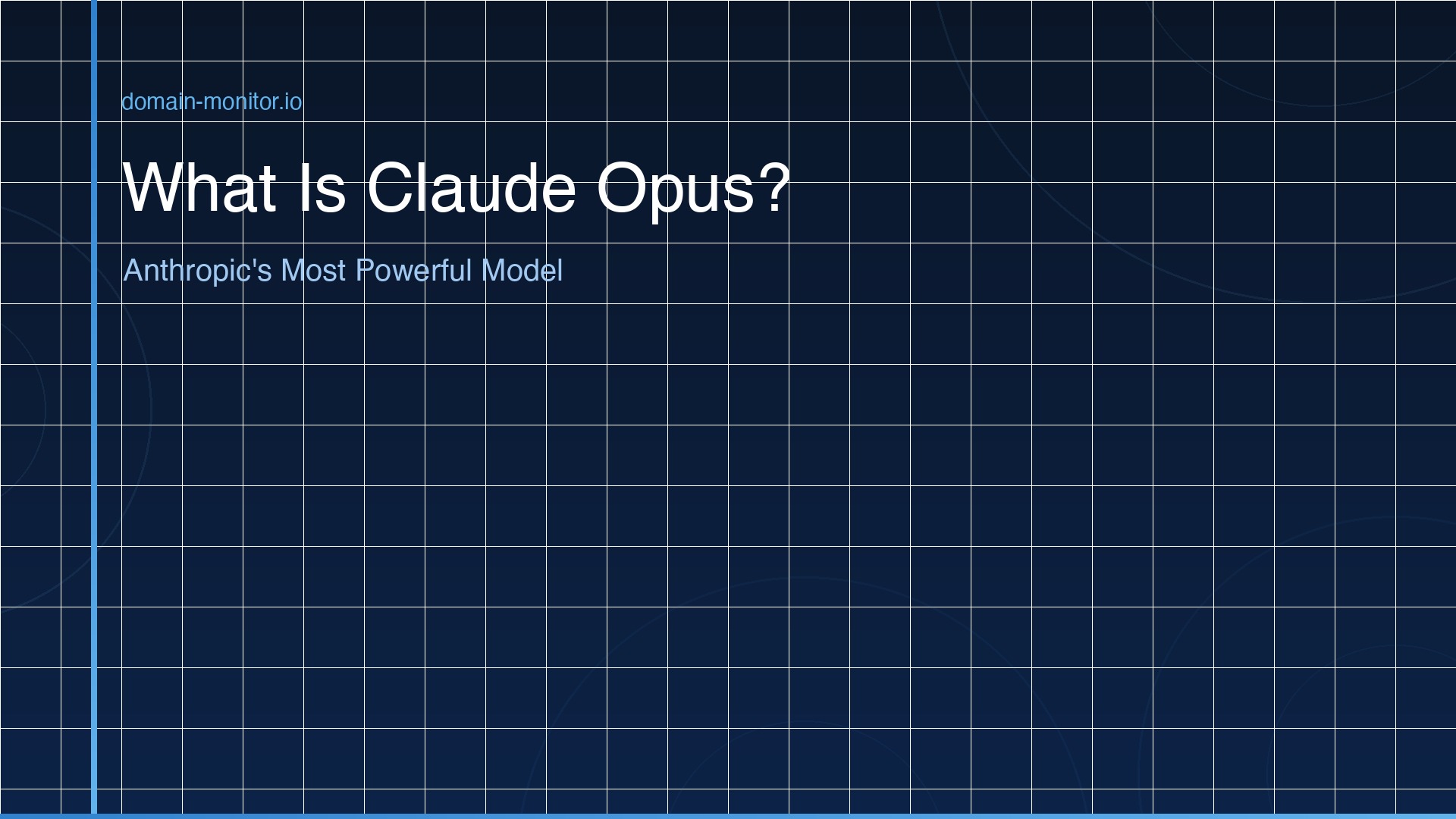 Claude Opus AI model card with capability indicators and Anthropic branding on dark background