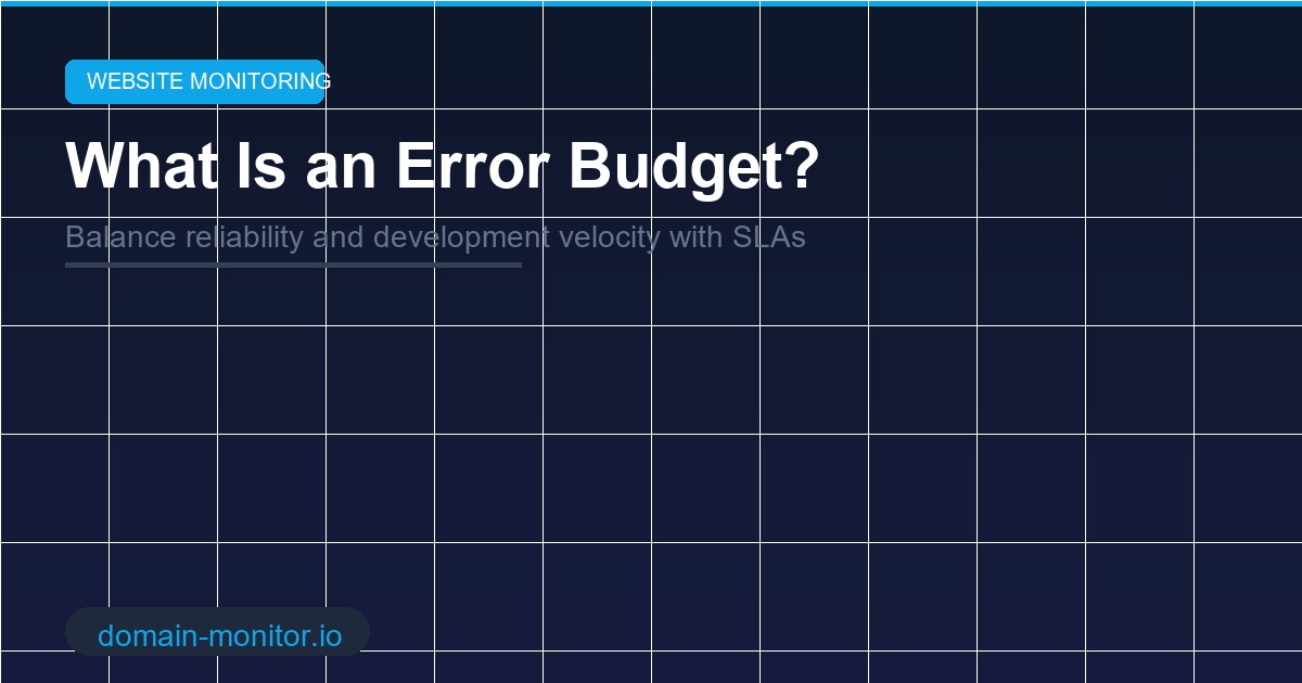 Error budget dashboard showing remaining SLA allowance and uptime consumption over time