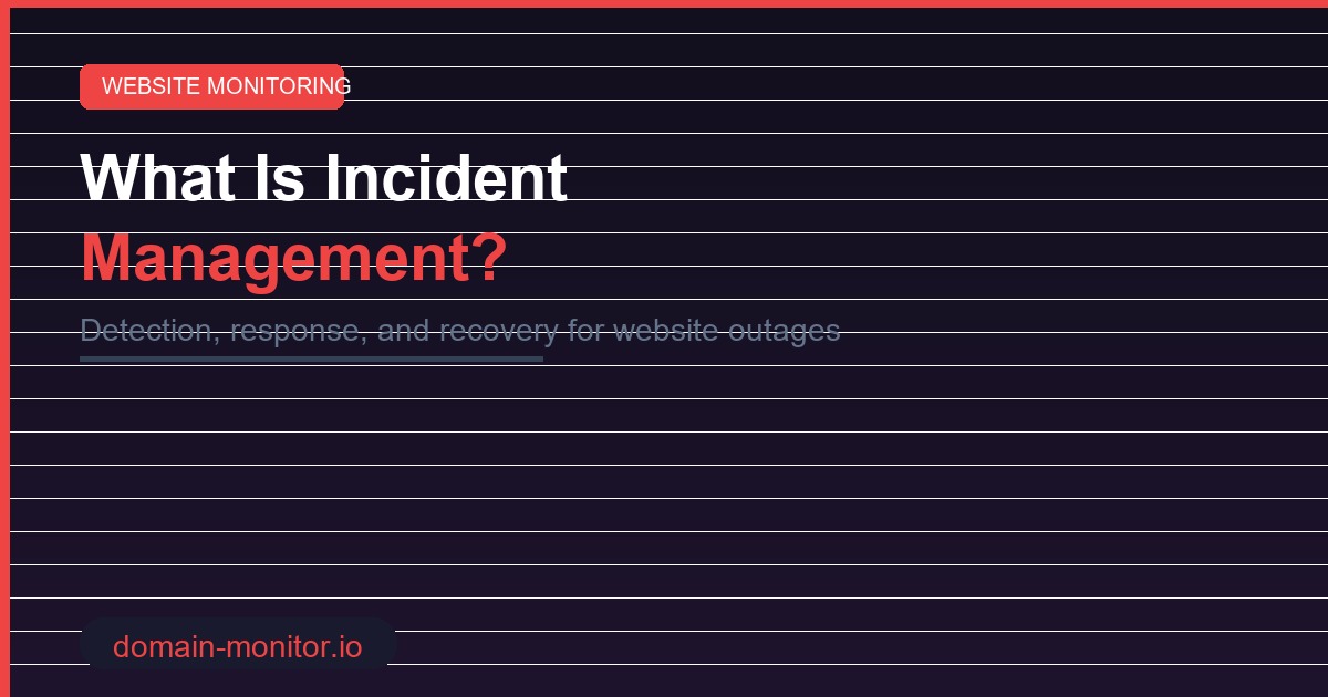 Incident management workflow diagram showing detection, response, resolution and post-mortem stages