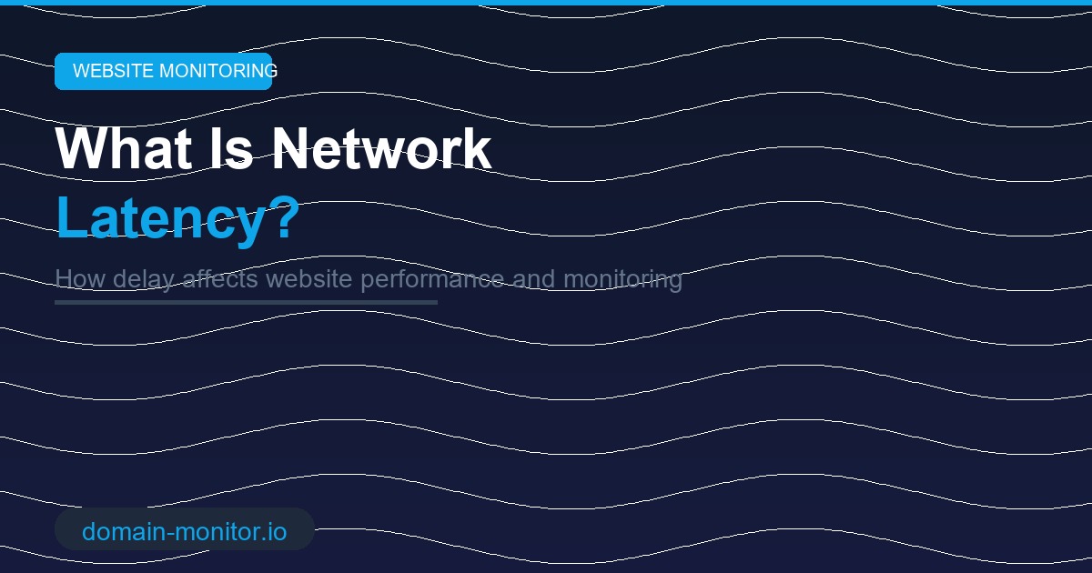 Network latency diagram showing round-trip time between user and server with performance impact metrics