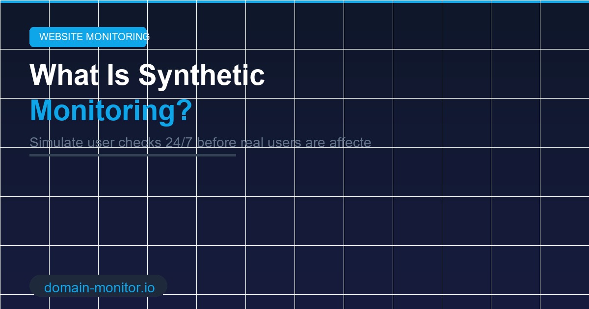 Synthetic monitoring diagram showing simulated user checks running from multiple global locations