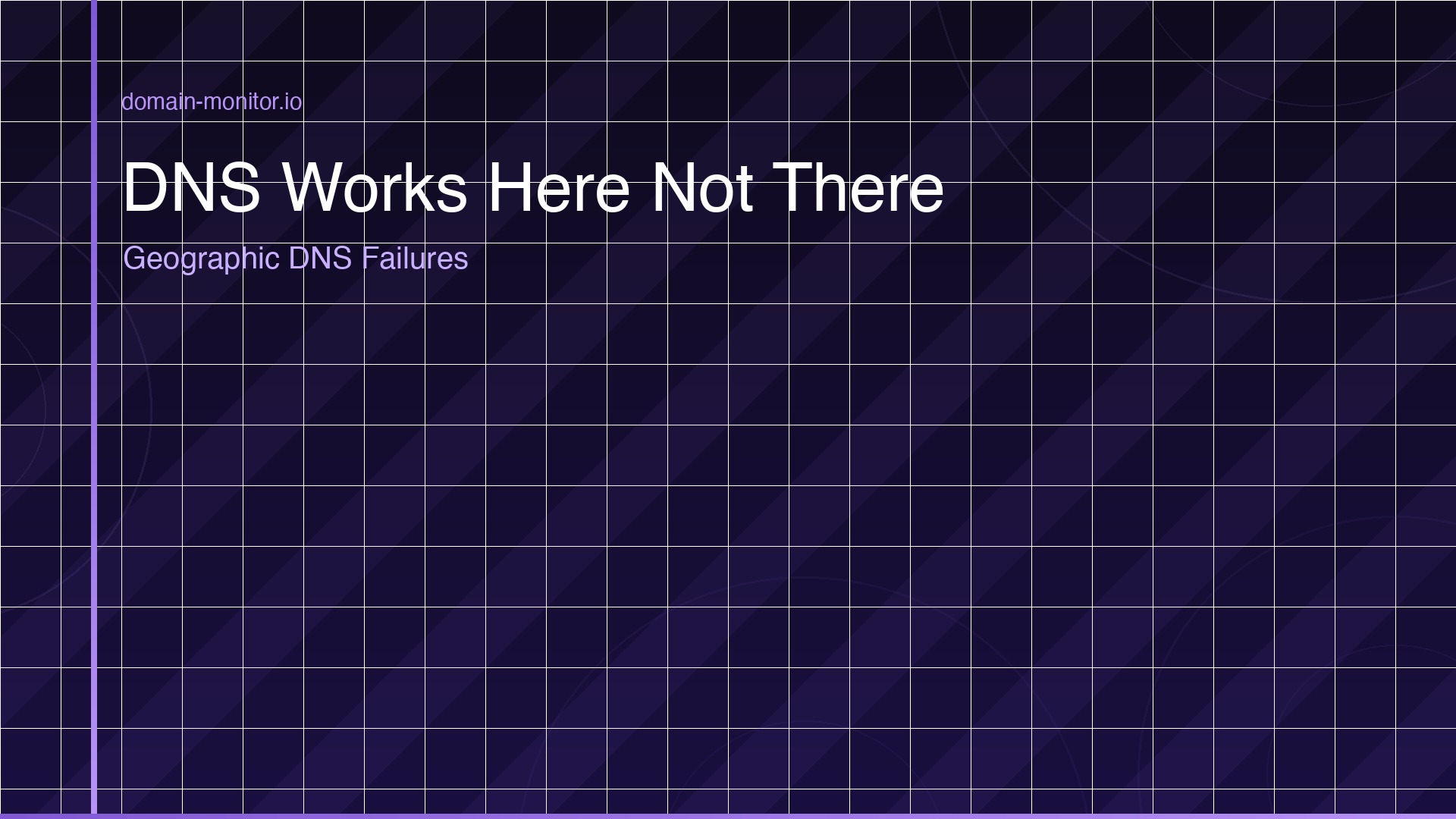 World map showing DNS resolution status across multiple global locations with some showing correct IP and others showing DNS failure