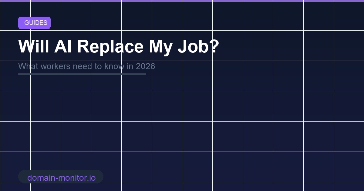 Worker at a desk with AI interface overlays, contemplating job automation and career future